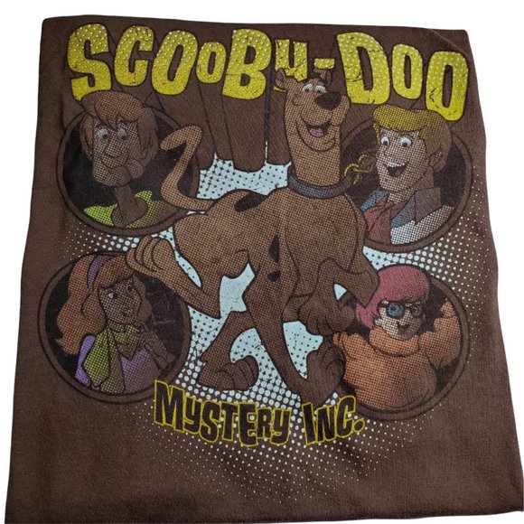 Scooby Doo Mystery Inc. Graphic Brown T-Shirt Cartoon Network Promo Sz L - 42-44 - Picture 5 of 6